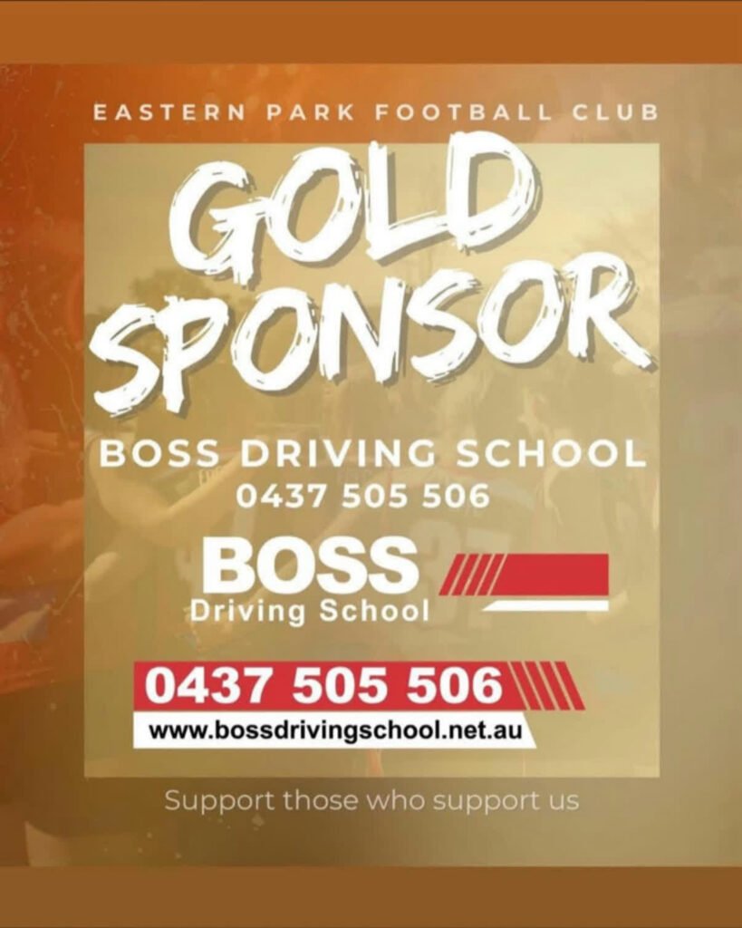 Boss Driving School — Gold Sponsor of Eastern Park Football Club